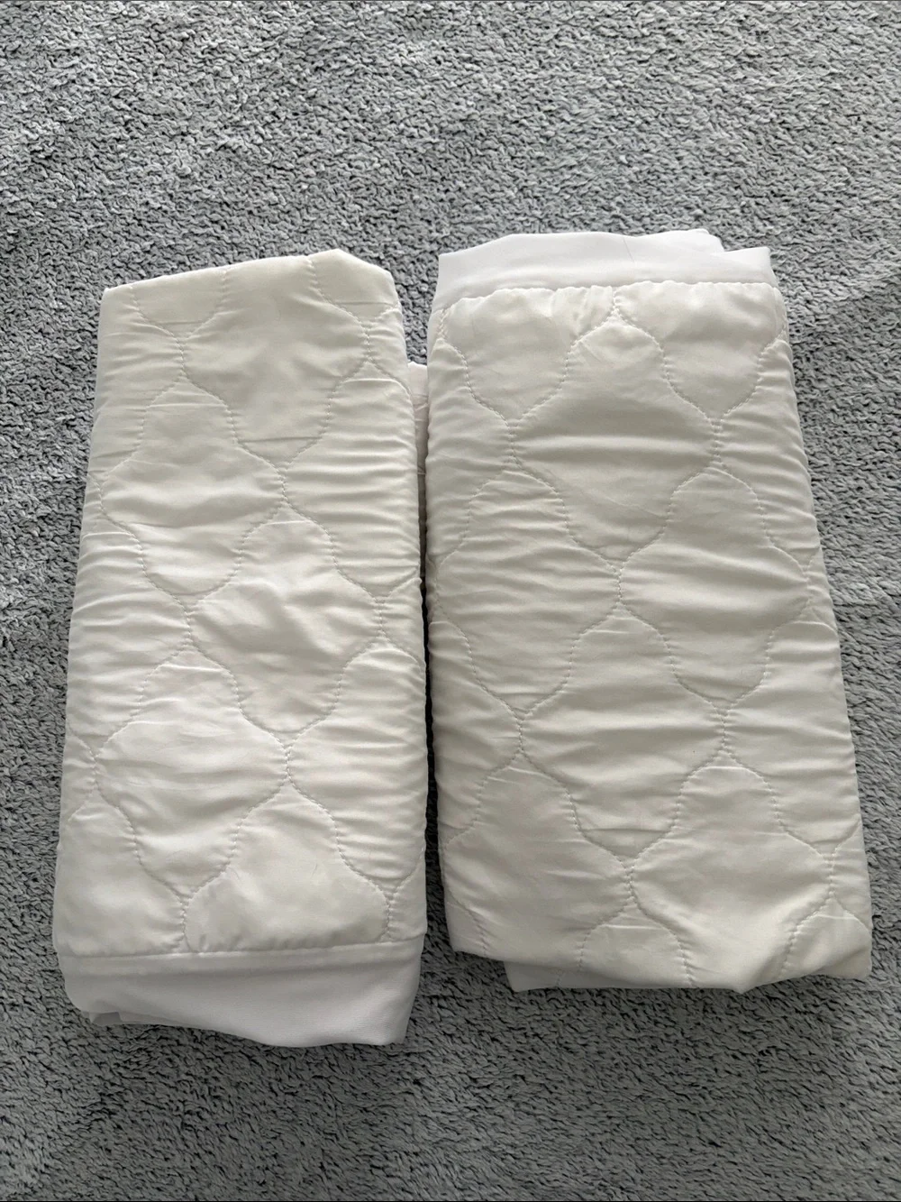 Quilted White Waterproof Crib Mattress Cover Protectors (2)